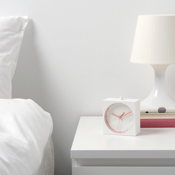 Alarm clock, white, 5x11 cm (2x4 ¼ ")