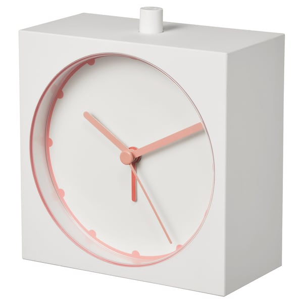 Alarm clock, white, 5x11 cm (2x4 ¼ ")