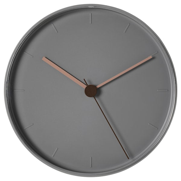 Wall clock, grey-pink, 25 cm (9 ¾ ")