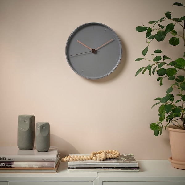 Wall clock, grey-pink, 25 cm (9 ¾ ")