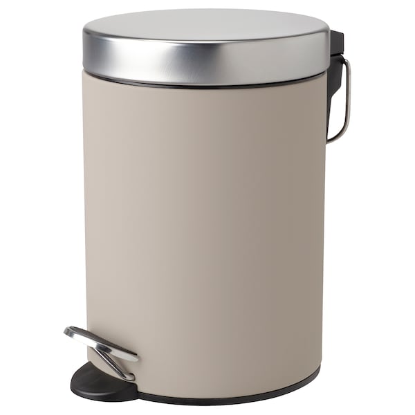 Waste bin, beige, 3 l (1 gallon)