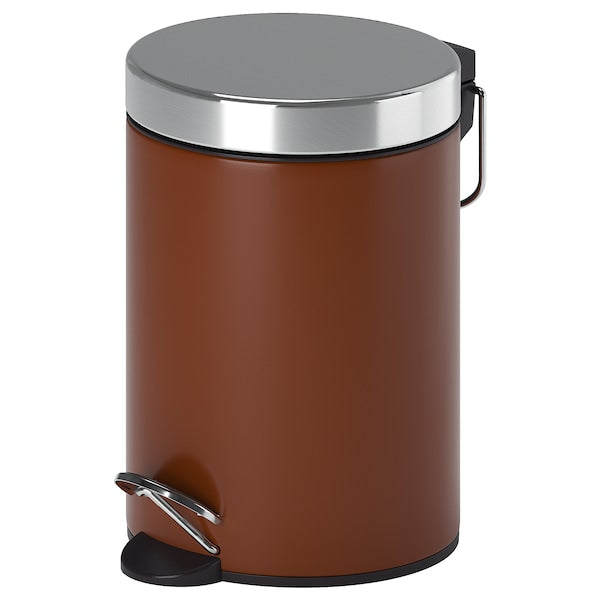 Waste bin, brown, 3 l (1 gallon)