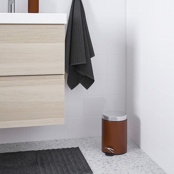 Waste bin, brown, 3 l (1 gallon)