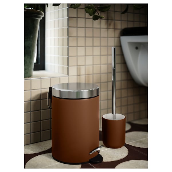 Waste bin, brown, 3 l (1 gallon)