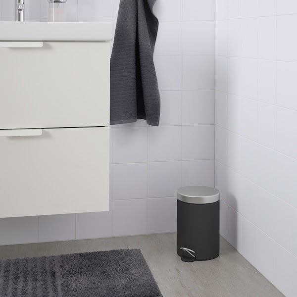 Waste bin, dark grey, 3 l (1 gallon)