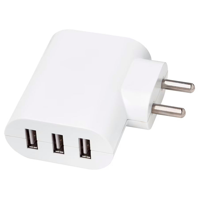 3-Port USB Charger - Charge Efficiently with Triple Ports, 3A Total Output - White Visit the flavouredlove Store