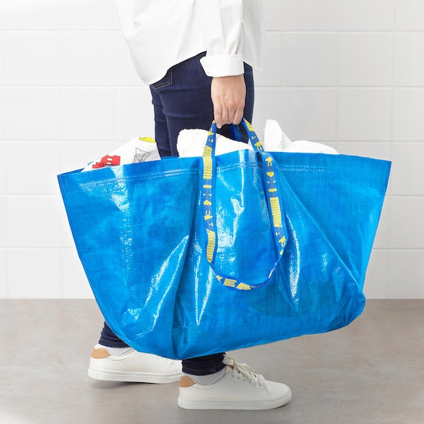 Carrier bag, large, blue, 55x37x35 cm/71 l (21 ¾x14 ½x13 ¾ "/19 gallon)