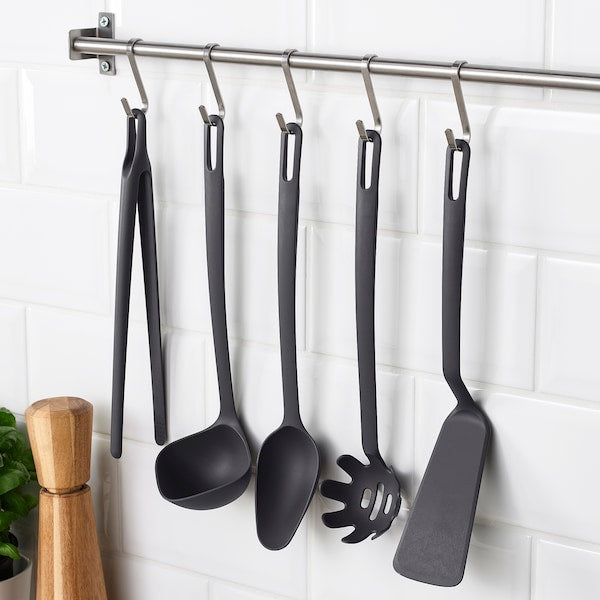 5-piece kitchen utensil set, grey