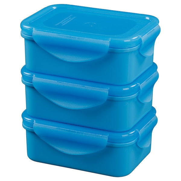 Lunch box, blue, 13x10x5 cm (5x4x2 ")