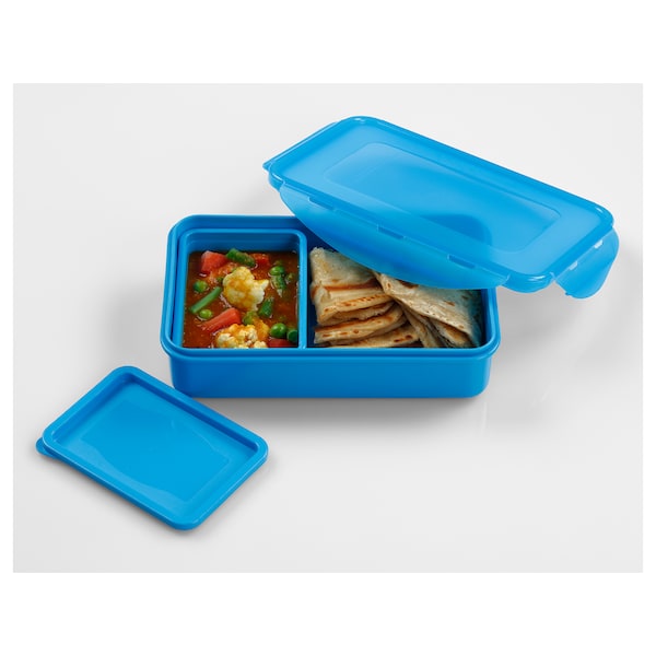 Lunch box, blue, 20x13x5 cm (7 ¾x5x2 ")