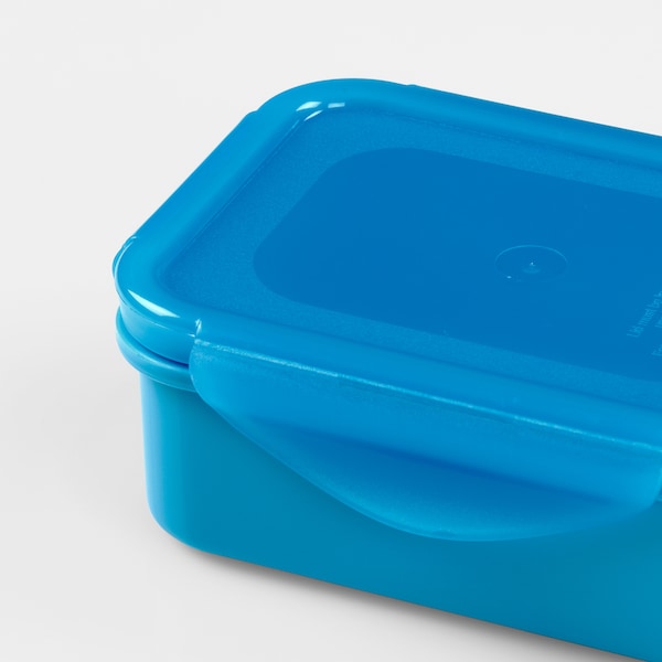 Lunch box, blue, 13x10x5 cm (5x4x2 ")