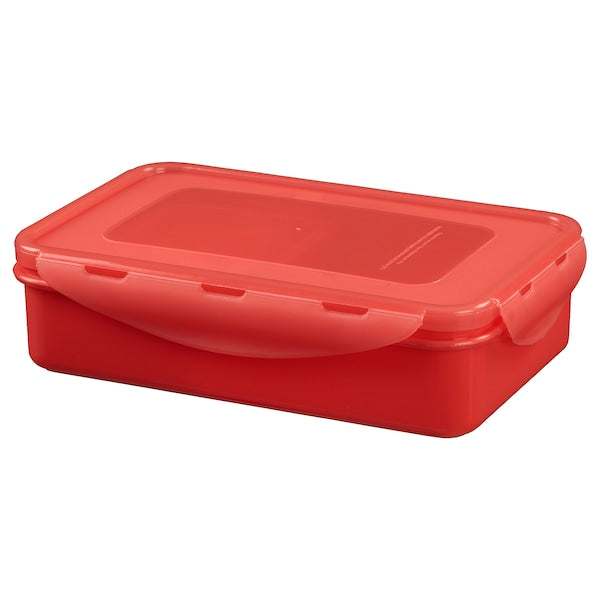 Lunch box, red, 20x13x5 cm (7 ¾x5x2 ")