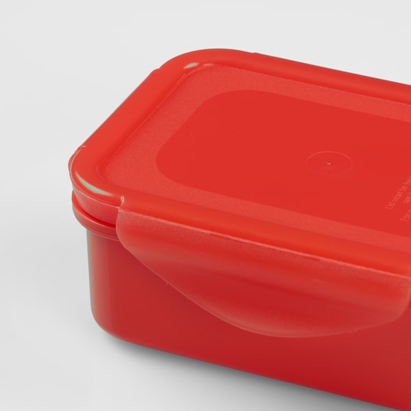 Lunch box, red, 13x10x5 cm (5x4x2 ")