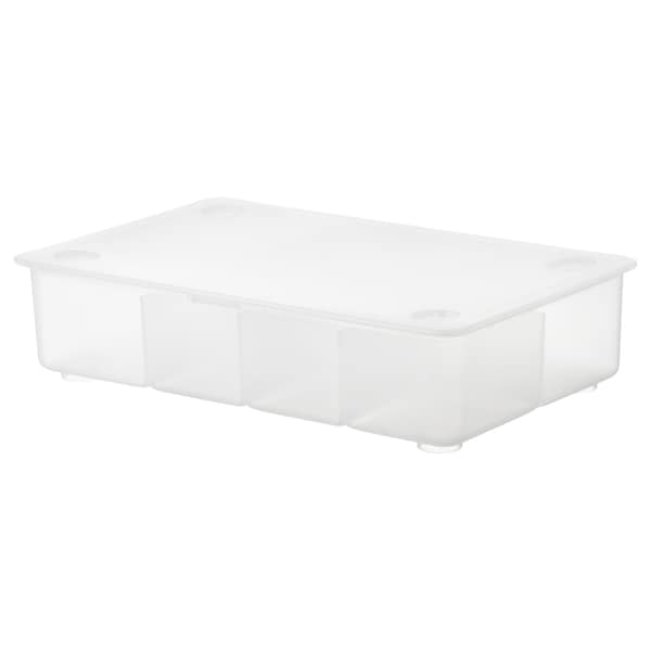 Box with lid, transparent, 34x21 cm (13 3/8x8 1/4 ")