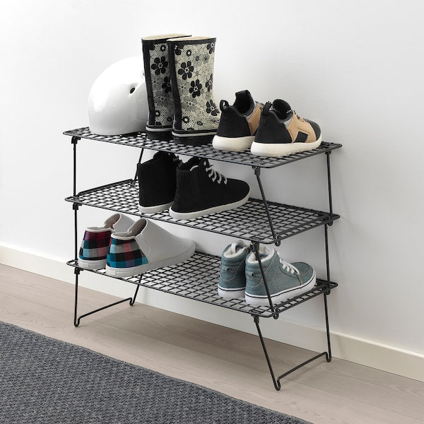 Shoe rack, grey, 58x27x17 cm (22 7/8x10 5/8x6 3/4 ")