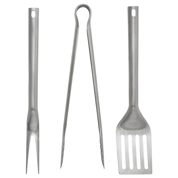 3-piece barbecue tools set, stainless steel