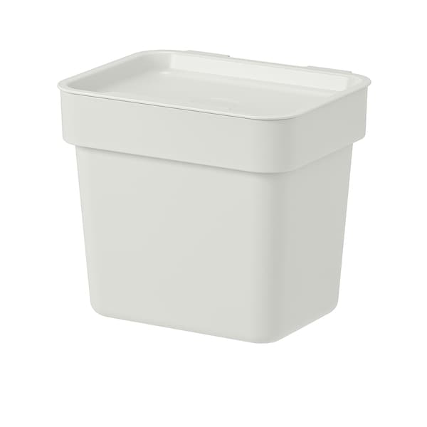 Bin with lid, light grey, 3 l (101 oz)