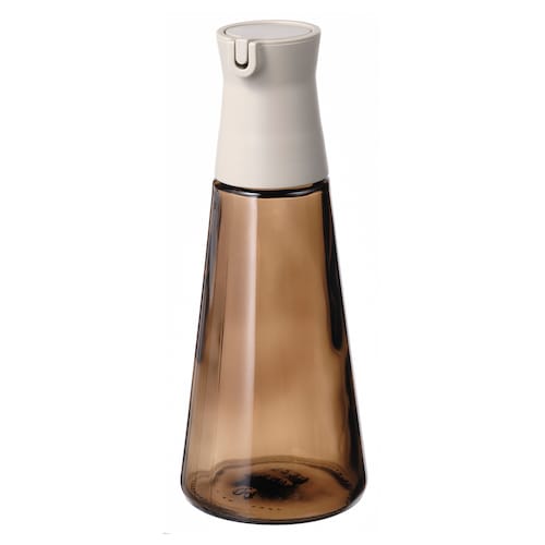 Bottle with pour spout, glass/brown, 19 cm (7 ½ ")