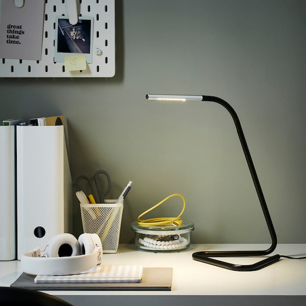 LED work lamp, black/silver-colour