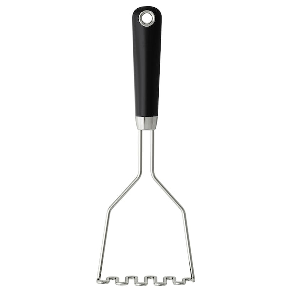 Potato masher, stainless steel/black