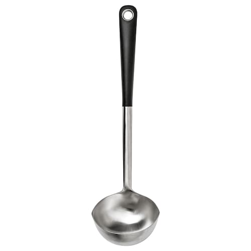 Soup ladle, stainless steel/black