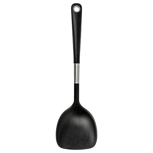 Wok spatula, stainless steel/black