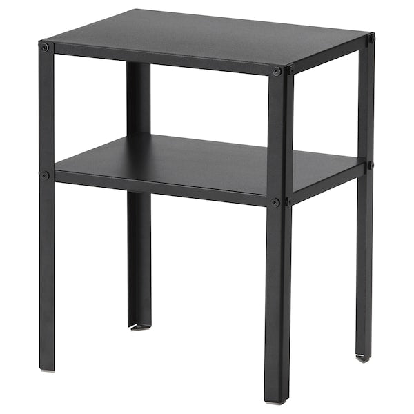 Bedside table, black, 37x28 cm (14 5/8x11 ")