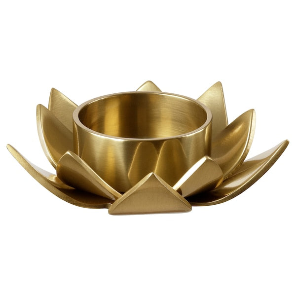 Tealight holder, gold-colour/Lotus, 3 cm (1 ¼ ")