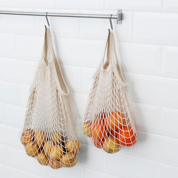 Net bag, set of 2, natural