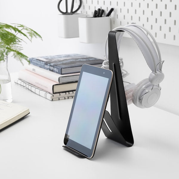 Headset/tablet stand, black