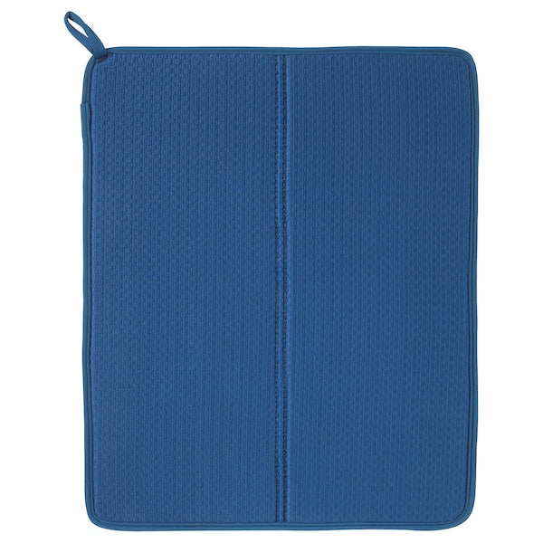 Dish drying mat, blue, 44x36 cm (17 ¼x14 ¼ ")