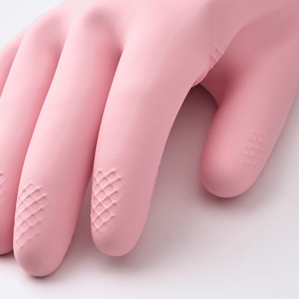 Cleaning gloves, pink, S