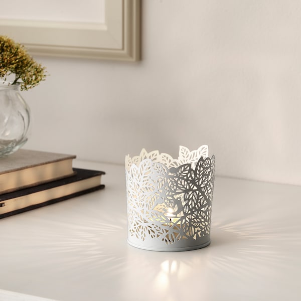 Tealight holder, white, 8 cm (3 ¼ "), Bathroom Acessories