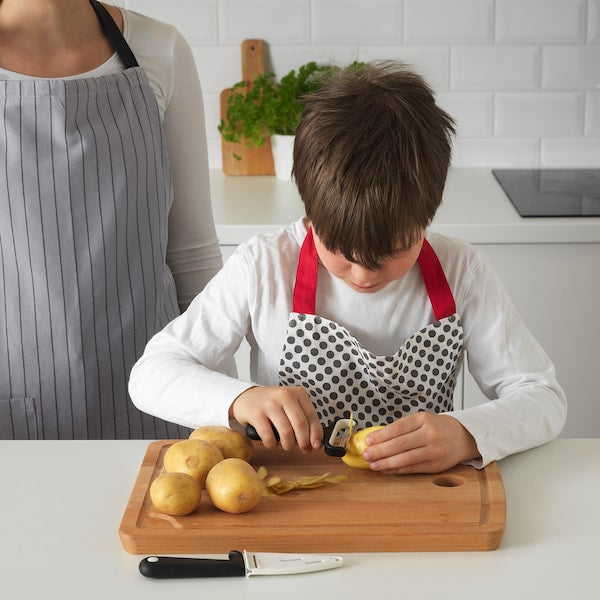 Knife and peeler, black/white