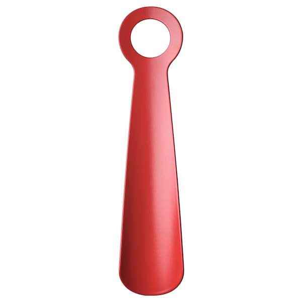 Shoehorn, bright red, 18 cm (7 ")