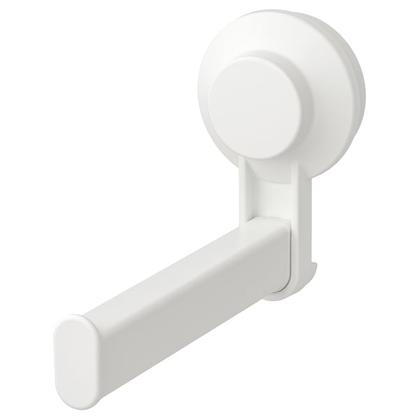 Toilet roll holder with suction cup, white