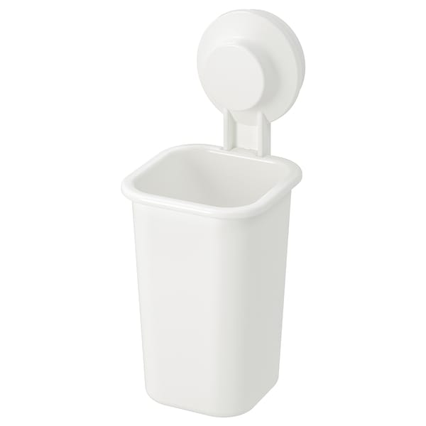 Toothbrush holder with suction cup, white