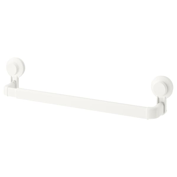 Towel rack with suction cup, white