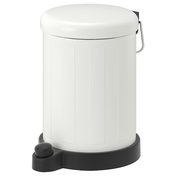 Waste bin, white, 4 l (1 gallon)