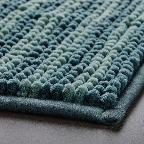 Bath mat, striped/blue, 40x60 cm (16x24 ")