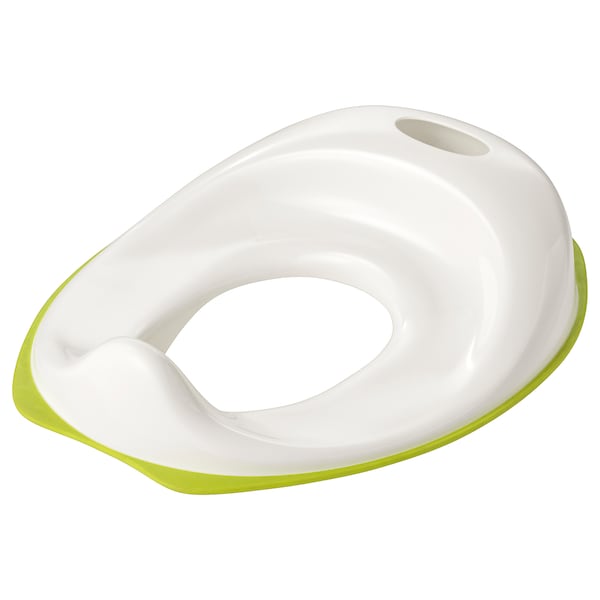 Toilet seat, white/green