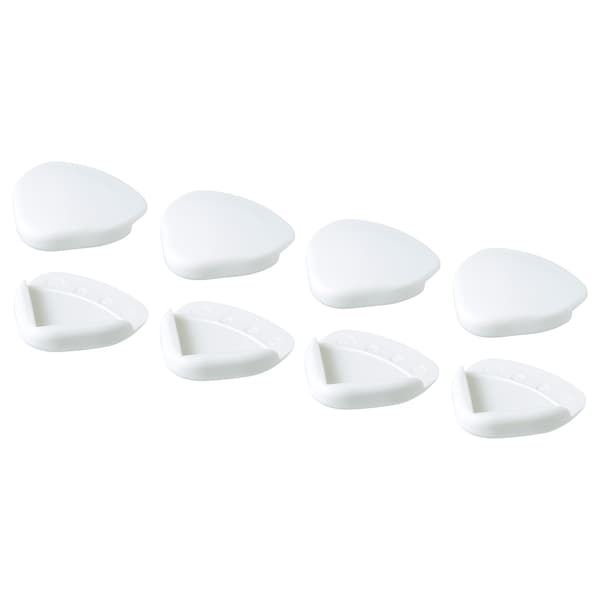 Corner bumper protector for table corner to protect children from edges, white, Pack of 8