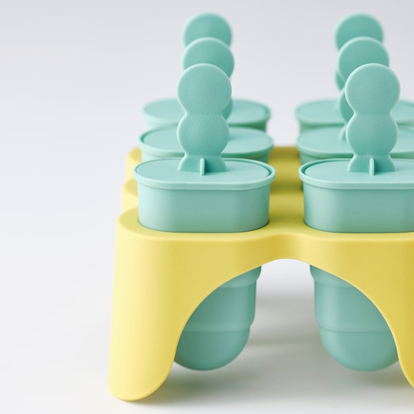 Ice lolly maker, turquoise/yellow