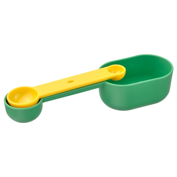 Measuring cup, set of 2, bright green/bright yellow