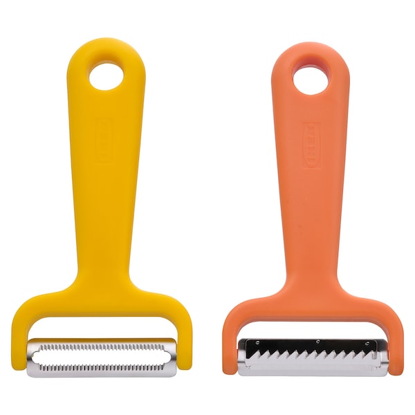 Vegetable cutters, set of 2, bright yellow/bright orange