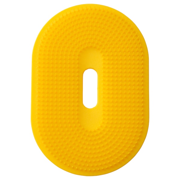 Vegetable scrubber, bright yellow