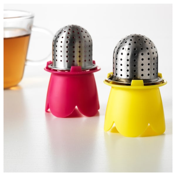 Tea infuser, light red/yellow