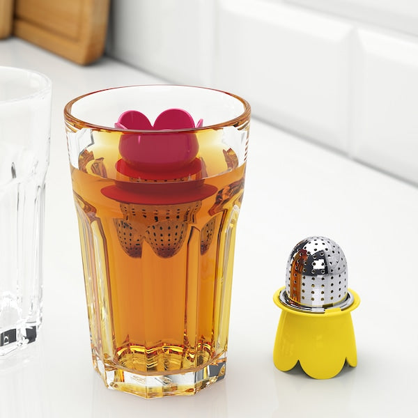 Tea infuser, light red/yellow